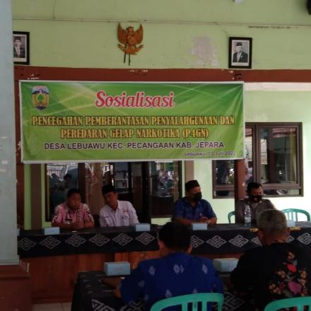 SOSIALISASI PENCEGAHAN PEMBERANTASAN PENYALAHGUNAAN &  PEREDARAN GELAP NARKOBA (P4GN) DESA LEBUAWU